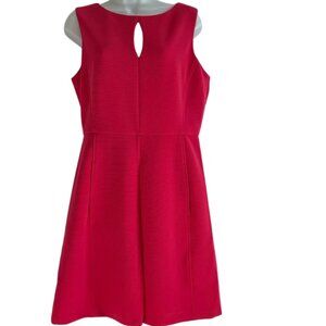 Donna Morgan Pointe Knit Dress Sleeveless Keyhole Fit & Flare Pink | Size 10